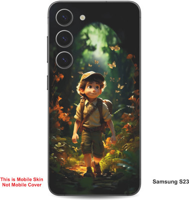 VYBE The Smart Choice Samsung S23 Animated Little Boy Mobile Skin(Light Moss Green 12)