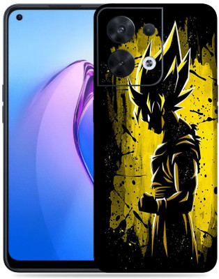 SkinoMania Oppo Reno 8 5G Mobile Skin(Multicolor Goku Yellow)