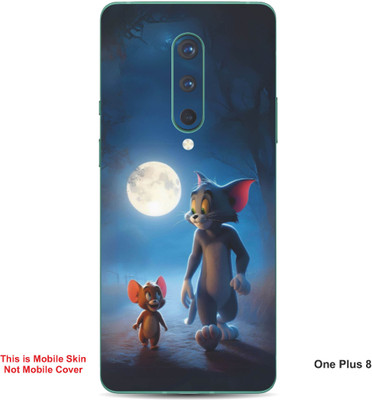 VYBE The Smart Choice One Plus 8 Tom & Jerry Embossed Mobile Skin(Dark Slate Grey 17)