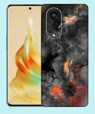 WeCre8 Skin's Oppo Reno 8T 5G Mobile Skin(Black Clouds Multicolor Mobile Skin)