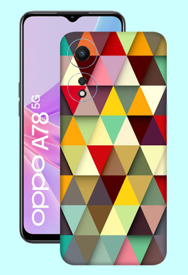 WeCre8 Skin's Oppo A78 5G Mobile Skin(Colorful Triangles Multicolor Mobile Skin)