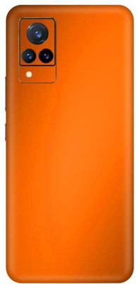 Vcare GadGets Metallic Orange Shining vivo V21 5G Mobile Skin(Metallic Orange Shining)