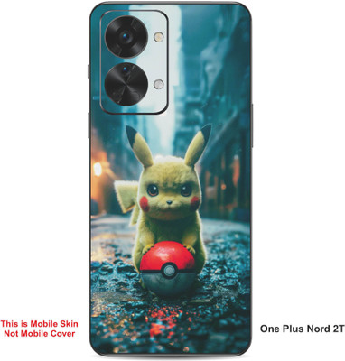 VYBE The Smart Choice One Plus Nord 2T Pikachu Embossed Mobile Skin(Dark Beige 30)