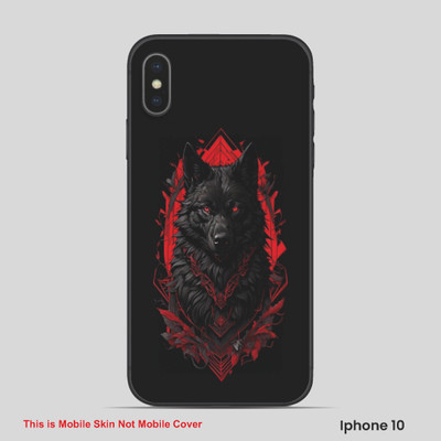 VYBE The Smart Choice iPhone 10 Wolf Embossed Mobile Skin(Rose Madder 1)