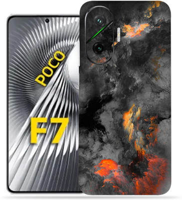 OggyBaba OggyBaba Poco F7 5g Mobile Skin(Black clouds)