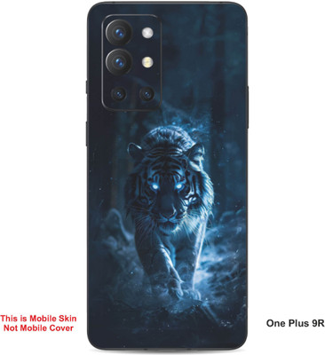 VYBE The Smart Choice One Plus 9R Tiger Embossed Mobile Skin(Blue & Black 27)