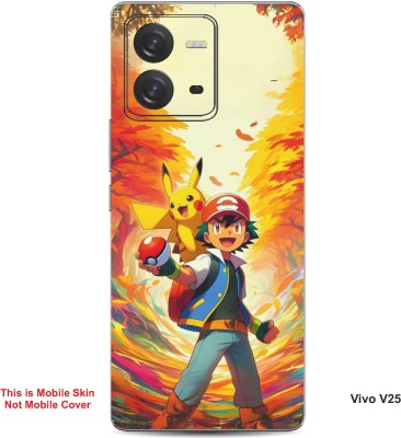 VYBE The Smart Choice Vivo V25 Pokemon Embossed Mobile Skin(Oasis B3)