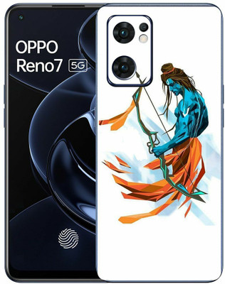 FCS Oppo Reno7 5G Printed Back Skin: Lord Ram Mobile Skin(Lord Ram Skin)