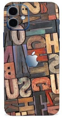 TJ CREATION Apple iPhone 12 Mobile Skin(Superr White Black Uses Skin With HiighQuality Matte Finish...to)