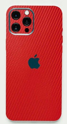 LAMHA Apple iPhone 12 Pro Max Mobile Skin(Ultra Super Red Carbon Fiber With High Mattte Finish.)