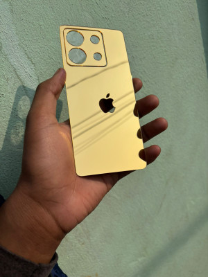 TWUAOP REDMI NOTE 13 5G MIRROR BACK PANNEL ACRYLIC SHEET APPLE Mobile Skin(Gold)