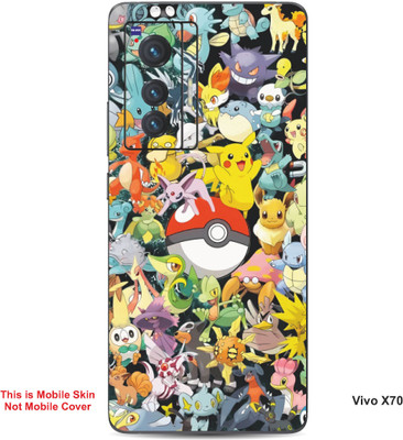 VYBE The Smart Choice Vivo X70 Pokemon Embossed Mobile Skin(Sun Yellow Multi B10)