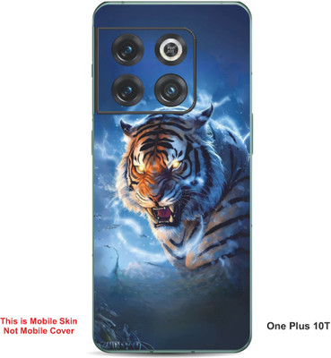 VYBE The Smart Choice One Plus 10T Tiger Embossed Mobile Skin(Moonstone Blue 31)