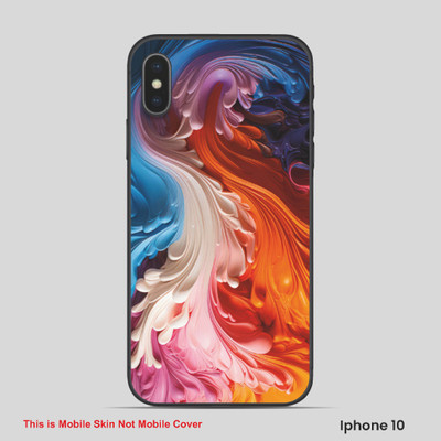 VYBE The Smart Choice iPhone 10 ART Mobile Skin(Multi color SKI C24)