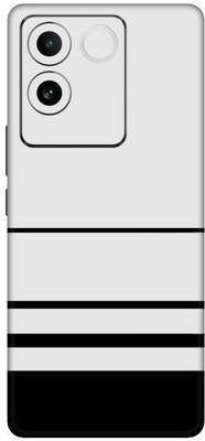 Vcare GadGets Black Strips White Vivo T2 Pro 5G Mobile Skin(Multicolor)