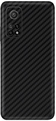 Vcare GadGets Mi 10 T 5G Mobile Skin(Fiber Carbon Black)