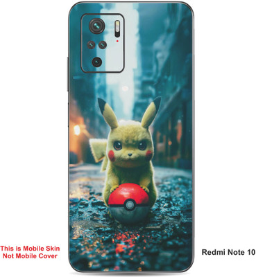 VYBE The Smart Choice Redmi Note 10 Pikachu Embossed Mobile Skin(Dark Beige A1)