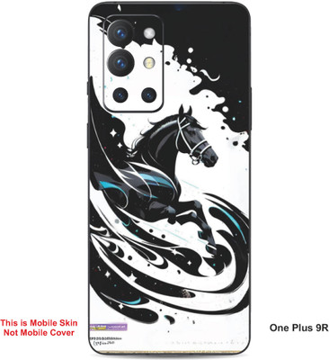 VYBE The Smart Choice One Plus 9R Horse Embossed Mobile Skin(Milk White 27)