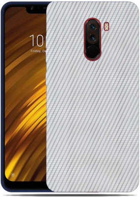 TJ CREATION Poco F1 4G, Silver Carbon Fiber, POCO F1 Mobile Skin(Silver Carbon Fiber Skin With High Matte Finish.)