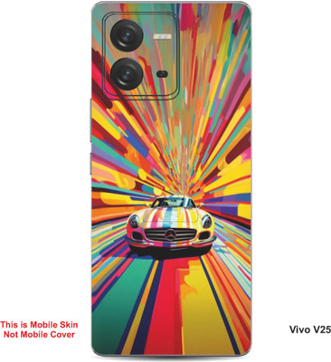 VYBE The Smart Choice Vivo V25 Art Embossed Mobile Skin(Golden Dream 4)