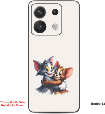 VYBE The Smart Choice Redmi 13 Tom & Jerry Embossed Mobile Skin(Soft Peach A1)