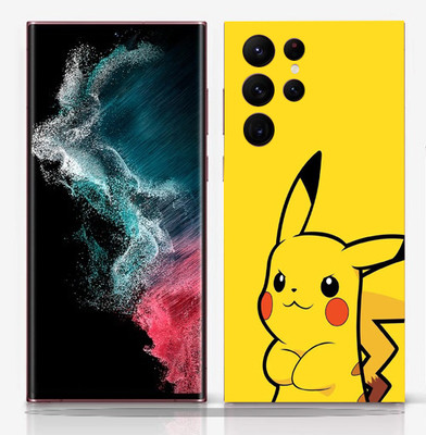 SkinoMania Samsung Galaxy S22 Ultra Mobile Skin(Cute-Pikachu Multicolor Mobile skin)