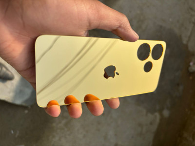 TWUAOP POCO M6 PRO 5G MIRROR BACK PANNEL ACRYLIC SHEET APPLE Mobile Skin(Gold)