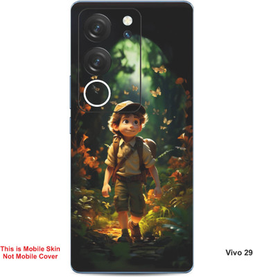 VYBE The Smart Choice Vivo V29 Animated Little Boy Mobile Skin(Light Moss Green B6)