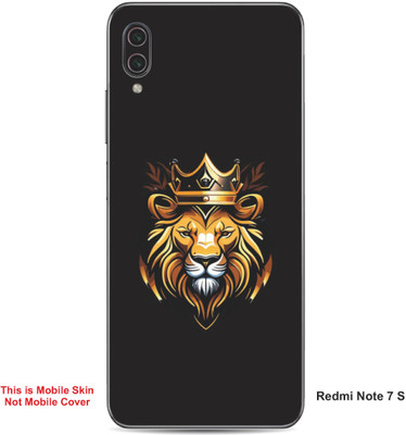 VYBE The Smart Choice Redmi Note 7 S Lion Embossed Mobile Skin(Yellow & Black 12)