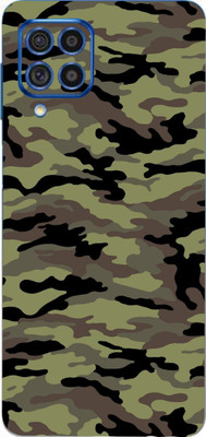 TJ CREATION Samsung Galaxy F62, samsung galaxy f62 Mobile Skin(Ultra Super Camouflage Military Green Skin With High Matte Finish., Mobile Skin (Back+Side+Camera), Camouflage Military Green)