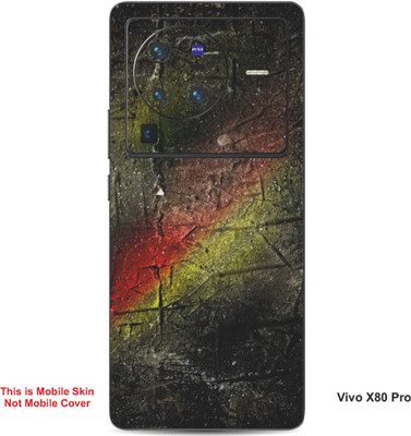 VYBE The Smart Choice Vivo X80 Pro Abstract Embossed Mobile Skin(Olive green 15)