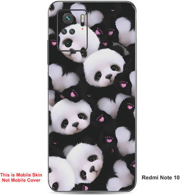 VYBE The Smart Choice Redmi Note 10 Panda Embossed Mobile Skin(Black & White 19)