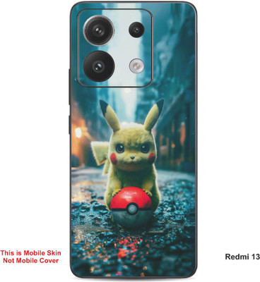VYBE The Smart Choice Redmi 13 Pikachu Embossed Mobile Skin(Dark Beige A1)