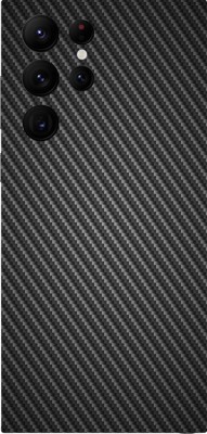 Jeeva Creation Samsung S22 Ultra 5G Mobile Skin(Ultra Super Black Carbon Fiber Skin With High Matte Finish.)