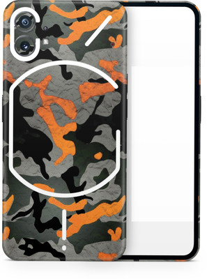 Flipkart SmartBuy nothing phone 1 mobile skin ultra matte finish camouflage orangea777 Mobile Skin(Multicolor)
