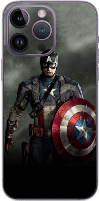 FCS iPhone 14 Pro Printed Back skin Mobile Skin(Captain America Skin)