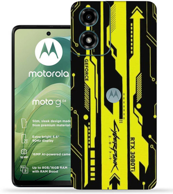 OggyBaba Moto G04 Mobile Skin(Cyberpunk Yellow Black)