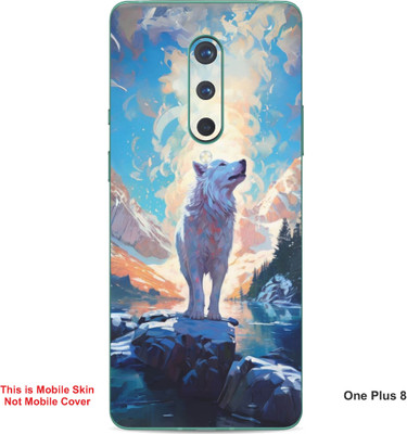 VYBE The Smart Choice One Plus 8 Wolves Embossed Mobile Skin(Jordy Blue 23)