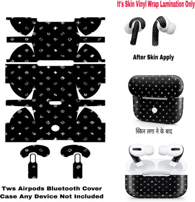 Flipkart SmartBuy airpod pro skin for case+buds social sign ready to use its already cutting_755 Mobile Skin(Black)