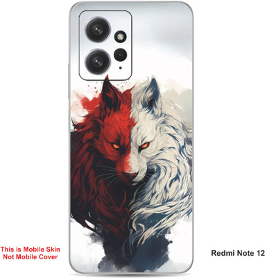 VYBE The Smart Choice Redmi Note 12 Wolf Embossed Mobile Skin(Light Grey 21)