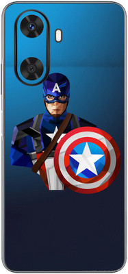 FCS Huawei Enjoy 60 Printed Back skin Mobile Skin(Captain America Cartun)