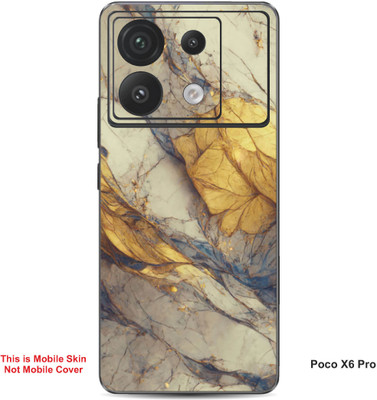 VYBE The Smart Choice Poco X6 Pro Abstract Embossed Mobile Skin(Hippie Blue 1)