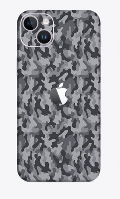 SkinoMania iphone 14 Mobile Skin(Multicolor Grey Camouflage)