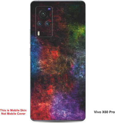 VYBE The Smart Choice Vivo X60 Pro Abstract Embossed Mobile Skin(Plum Purple 11)