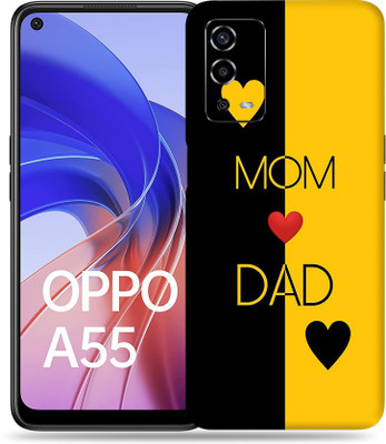SkinoMania Oppo-A55 Mobile Skin(Multicolour Mom Dad)