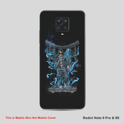 VYBE The Smart Choice Redmi Note 9S Hidden Face Mobile Skin Mobile Skin(Bluish Cyan A28)
