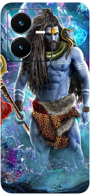 LAMHA Vivo Y22, vivo y22, Vivo Mobile Skin(Ultra Super Blue Mahadev Wrap Sticker With High Matte Finish.)