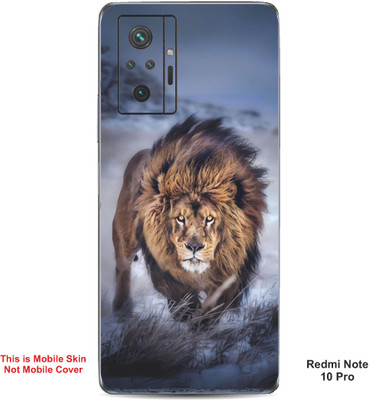 VYBE The Smart Choice Redmi Note 10 Pro Lion Embossed Mobile Skin(Judge Grey 18)