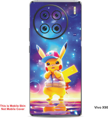 VYBE The Smart Choice Vivo X90 Pikachu Embossed Mobile Skin(Butterfly Blue B14)