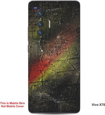 VYBE The Smart Choice Vivo X70 Abstract Embossed Mobile Skin(Olive green 12)